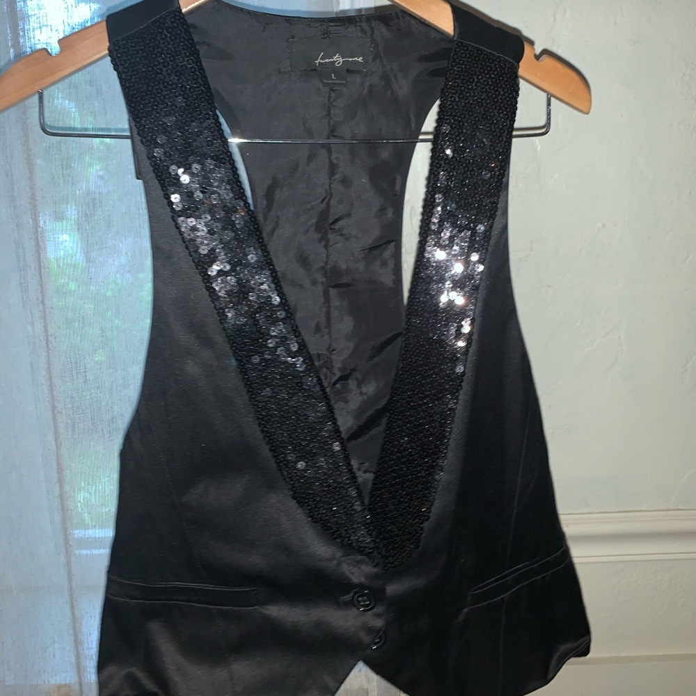 Black Sequence Vest